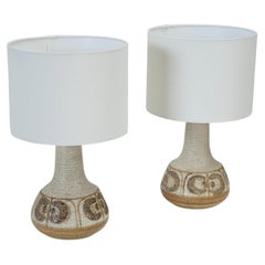 Lot de deux lampes de table en céramique signées Svend Aage Jensen