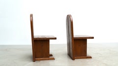 Set of two sculptural dining chairs