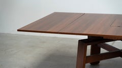Square extendable dining table by Silvio Coppola for Bernini