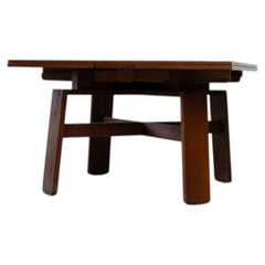 Square extendable dining table by Silvio Coppola for Bernini
