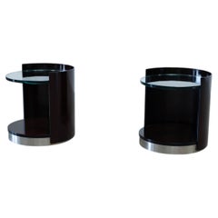 Lot de deux tables de chevet signées Gianni Moscatelli pour Formanova