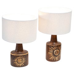 Pair of Sun serie table lamps by Søholm for Bornholm