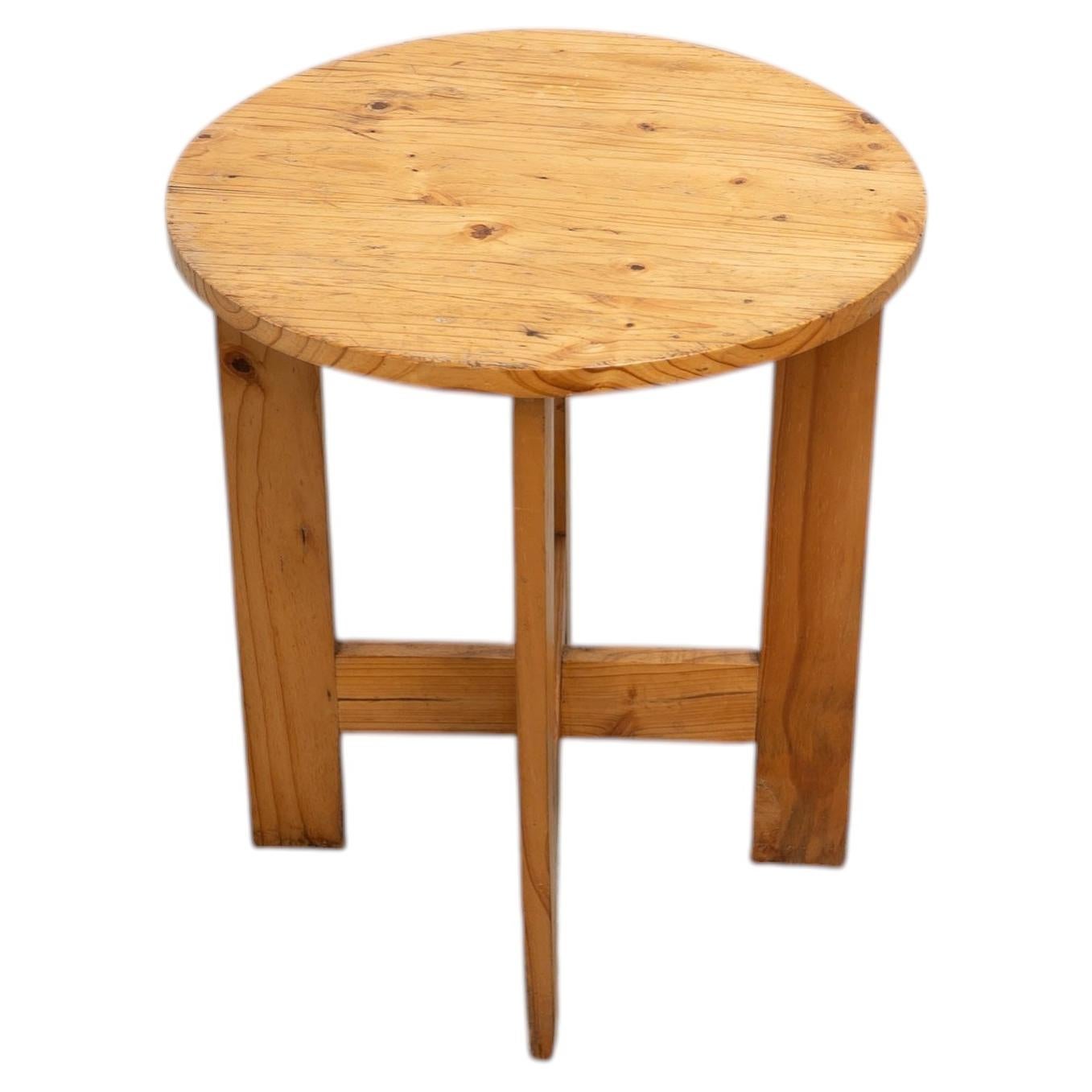 French pine side table