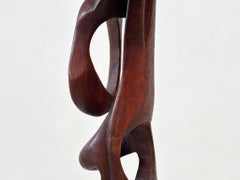 Abstrakte Holzskulptur aus den 1960er Jahren