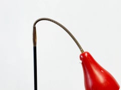 Belgian red lacquered floor lamp
