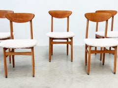 Set of six Italian dining chairs