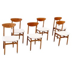 Set of six Italian dining chairs
