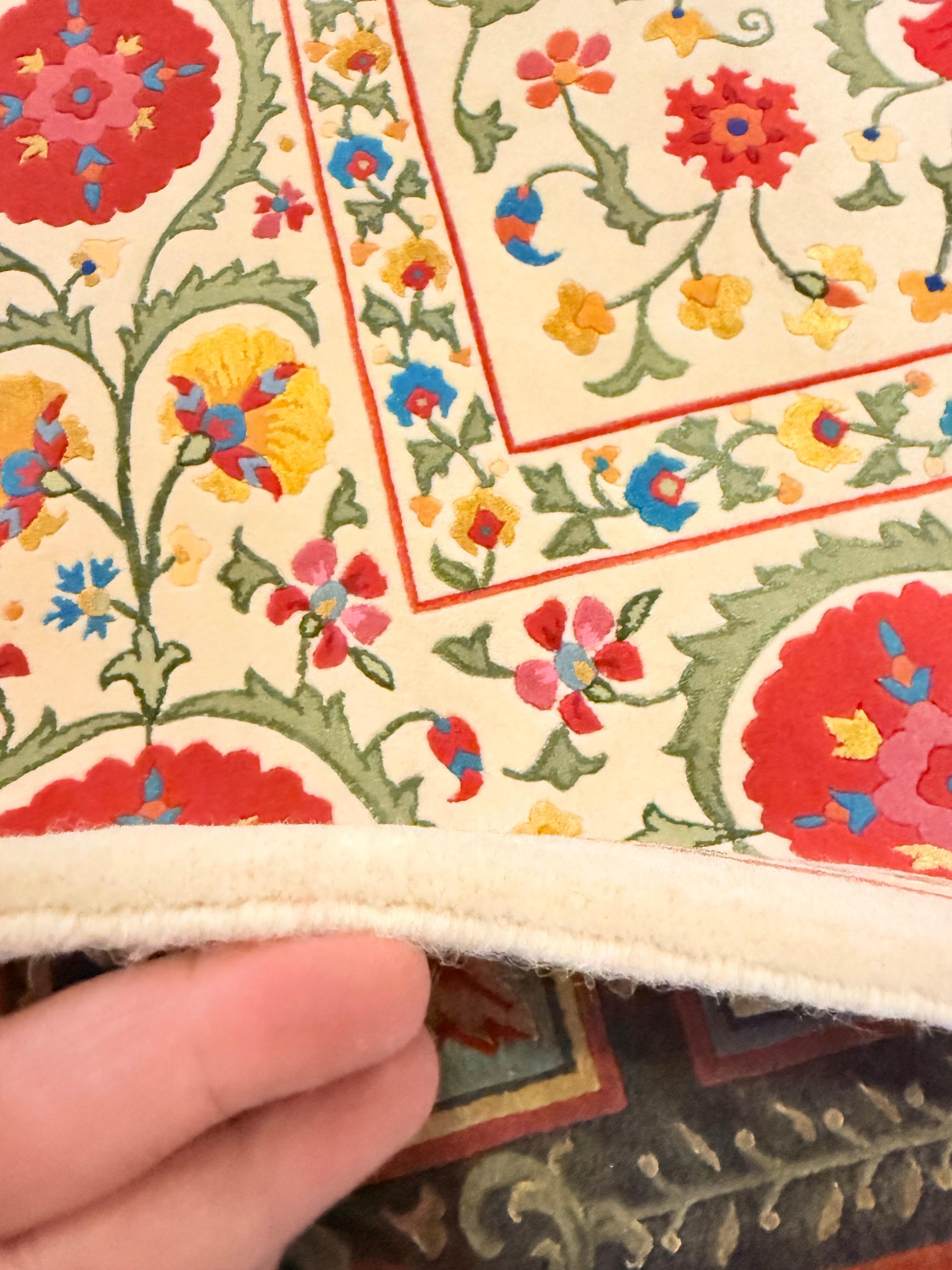 Via Como - 'Suzanni 6' Teppich Handgeknüpfter Teppich aus Wolle und Seide 6x9 Seltener Vintage im Zustand „Neu“ im Angebot in Long Island, NY