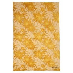 Tony Duquette, 'Golden Sunburst' Teppich Teppich Wolle Seide Handgeknüpft 6' x 9' Füße