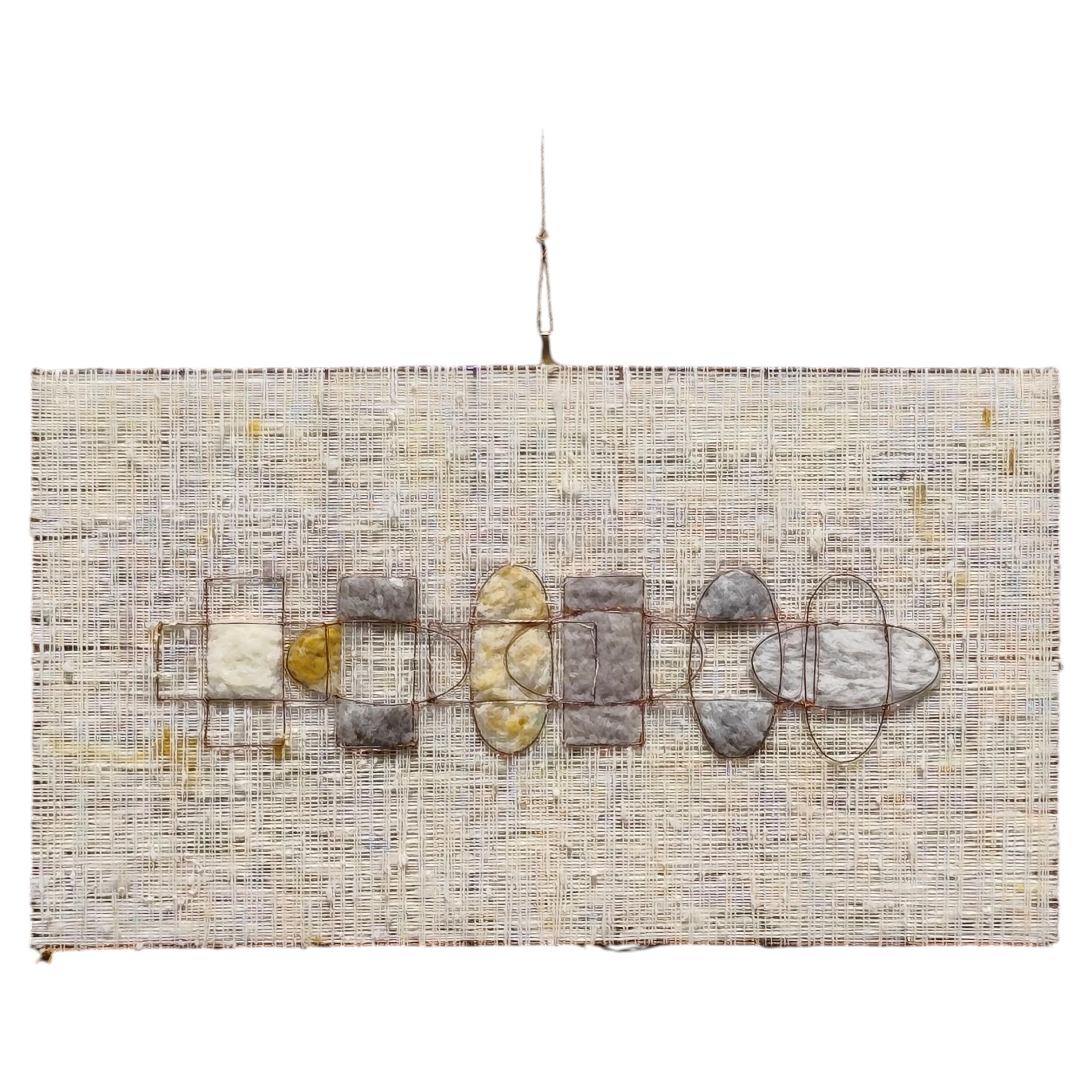 Contemporary Organic Modern Tapestry Hand-spun and crafted Wool Decorative Art For Sale