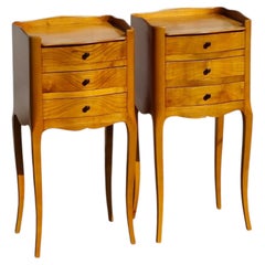 2 comodini in legno di ciliegio - Coppia di comodini - Stile Luigi XV - Anni '80