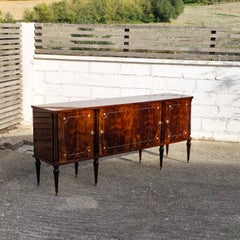 Credenza italiana in stile Mid-Century Modern – Mogano fiammato e intarsi – Anni ’50