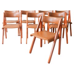 Set of 8 Chairs, Model Noruega, by Gastão Machado for Móveis Olaio, 1978