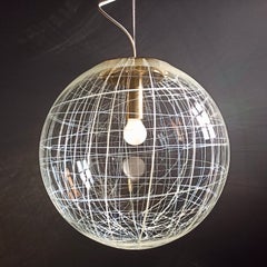 1970s La Murrina Murano Art Glass Space Age Large One-Light Pendant Lamp