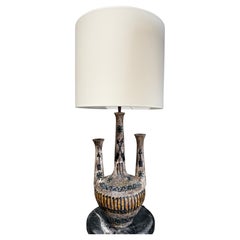 French ceramic lamp Rene Bluet circa 1950