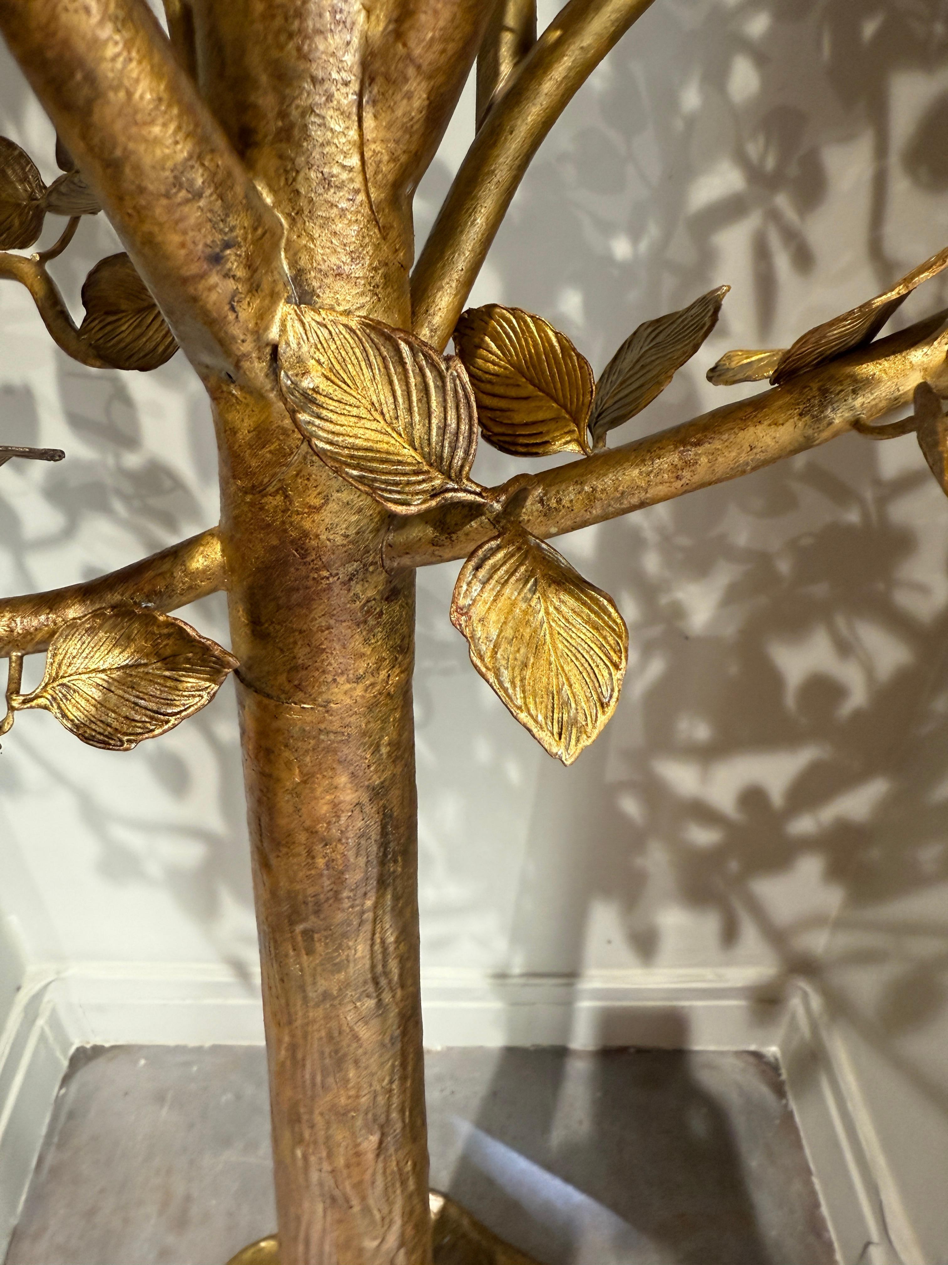 Italian gilded  brass tree circa 1940 In Good Condition For Sale In PARIS, FR