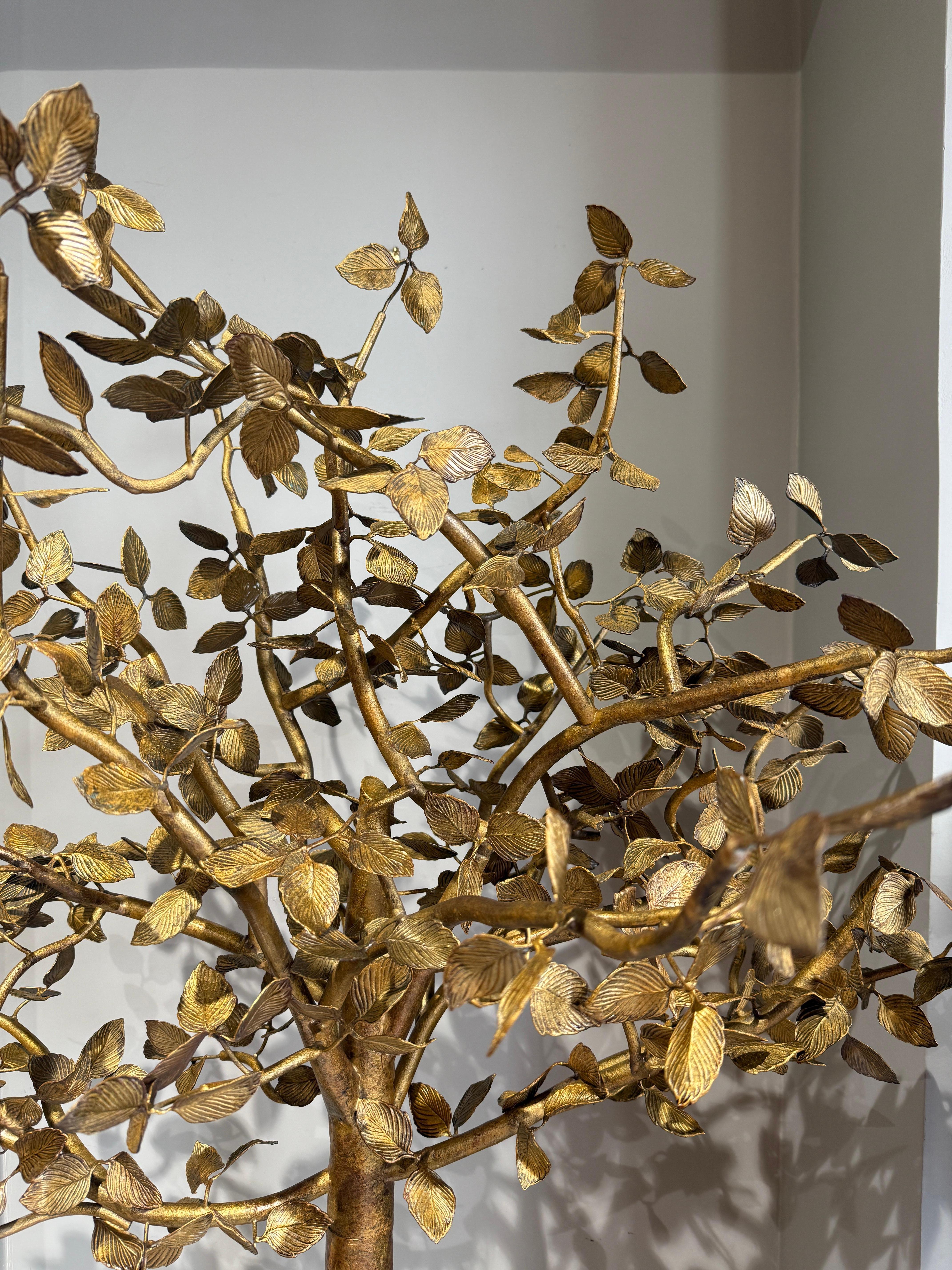 Mid-20th Century Italian gilded  brass tree circa 1940 For Sale