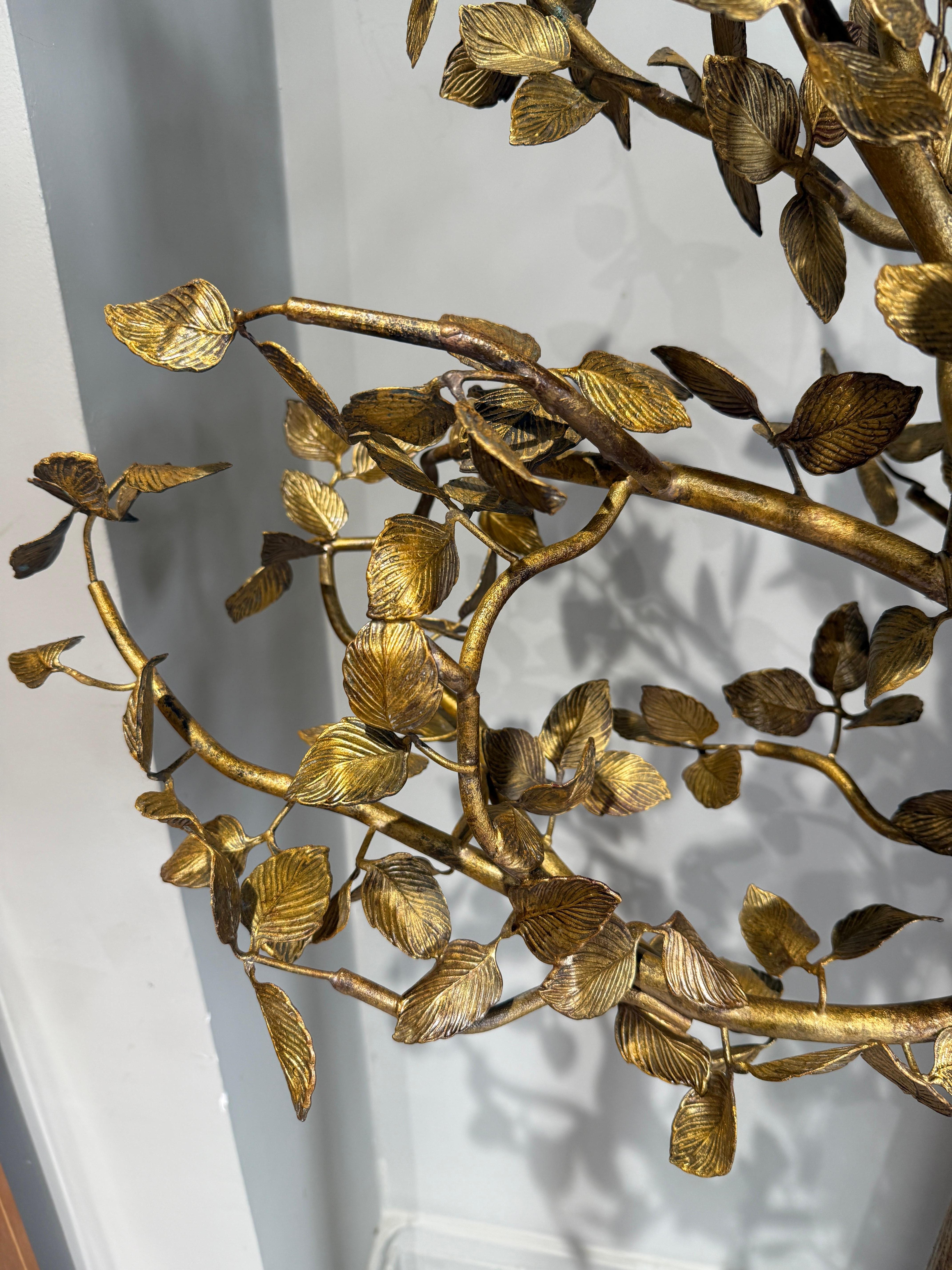 Brass Italian gilded  brass tree circa 1940 For Sale