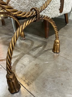 Pair of gilt iron side tables Italie 1970