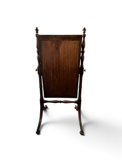 Fine Antique Regency Mahogany Cheval Mirror / Dressing Mirror, c.1820