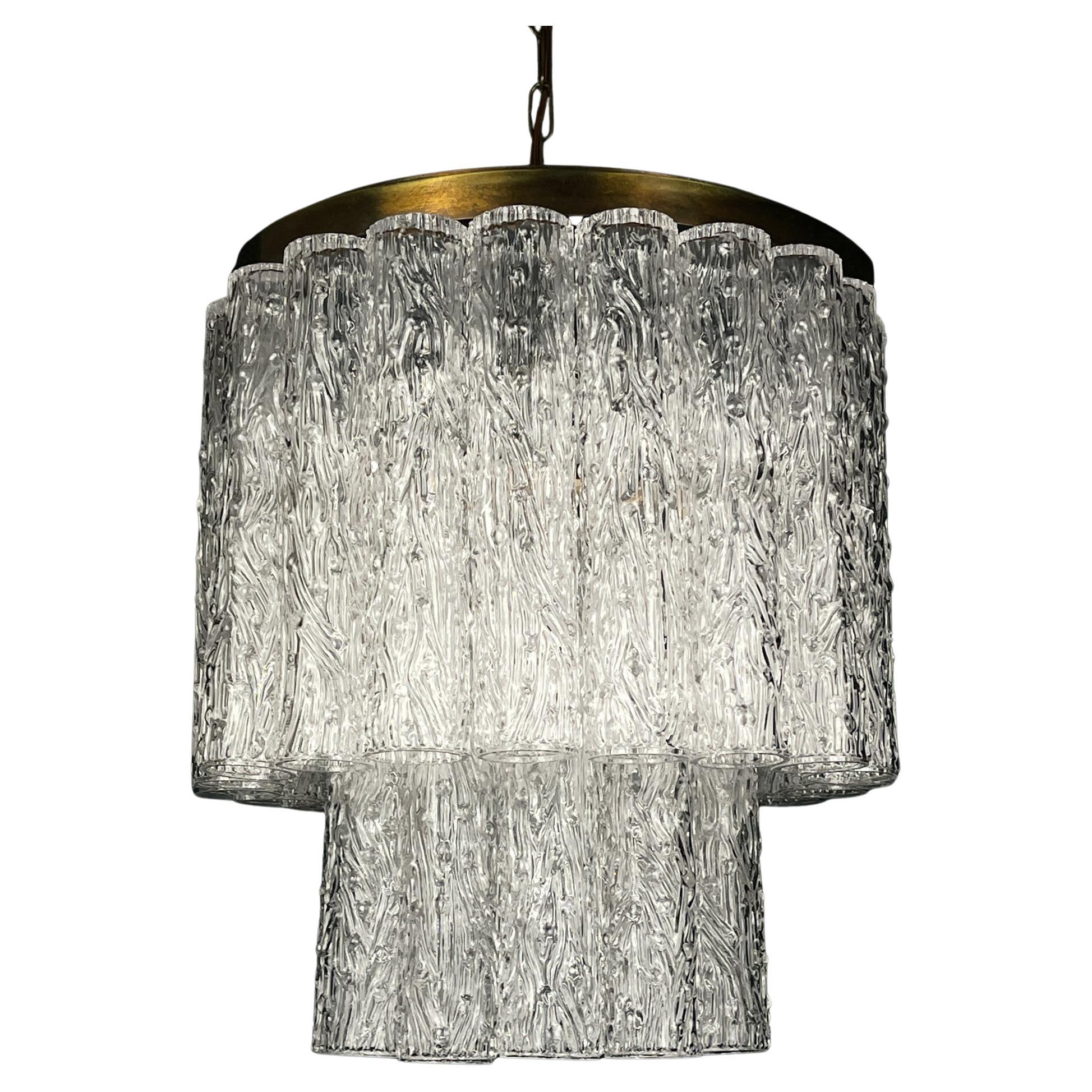 Classic Murano chandelier Tronchi by Venini, Italy 1960s