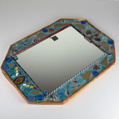 Mid-Century Murano Glass Mosaic Mirror by Zane Luigina Fantasy Glass, Italy 90s