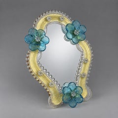 Miroir en verre de Murano d'origine, Italie, années 1950, objet de décoration vintage