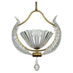 Lustre vintage de Murano des années 1930, signé Barovier & Toso, Italie