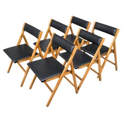 1970s Vintage folding chairs Eden by Gio Ponti for Stol Kamnik, Set of 6