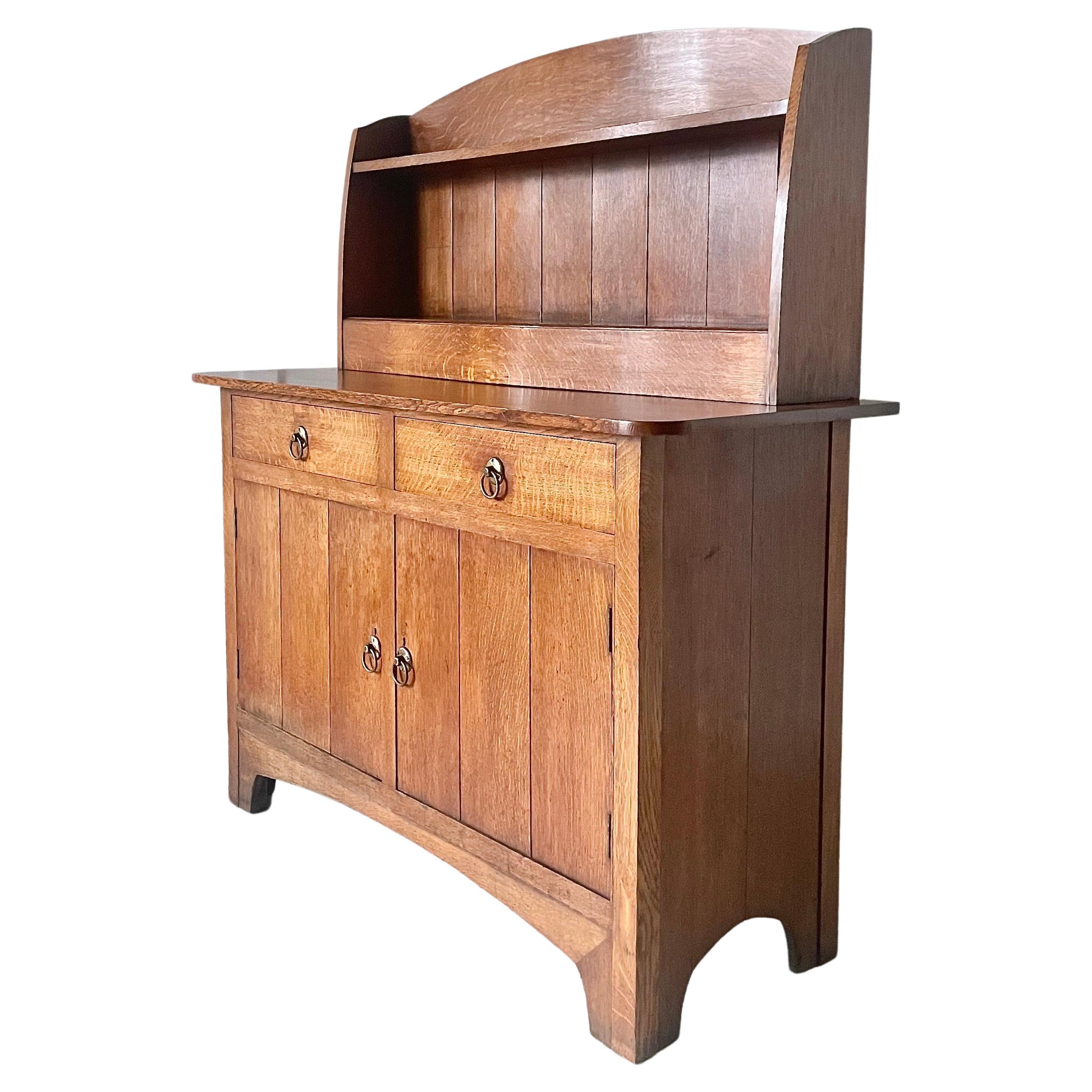 Arts and Crafts oak dresser by Heal & Son  For Sale