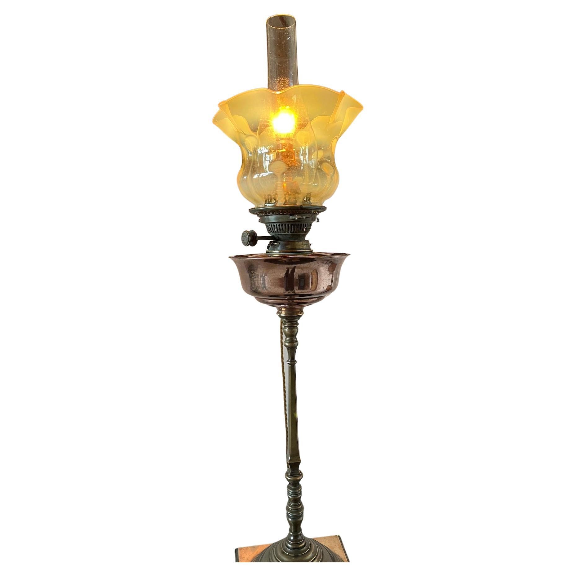 Arts & Crafts Original Oil Lamp By W.A.S. Benson