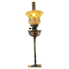 Arts & Crafts Original Oil Lamp By W.A.S. Benson
