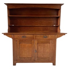 Antique Arts & Crafts Oak Cottage Dresser By Liberty & Co