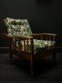 Arts & Crafts Oak Reclining Armchair
