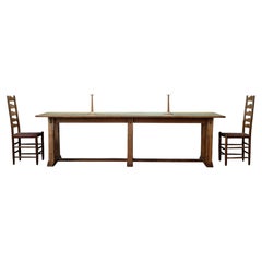 Arts & Crafts Oak Refectory Table