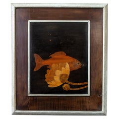 A Red Fish - Rowley Gallery Marquetry Panel