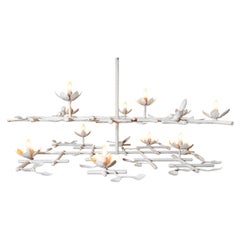 Lustre de jardin en plâtre à deux niveaux, création sur mesure de Tracey Garet
