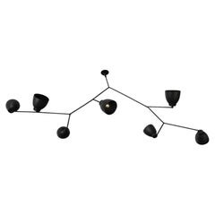 Lampada a ragno italiana con struttura articolata  Braccia con e 10 sfumature - Personalizzabile.