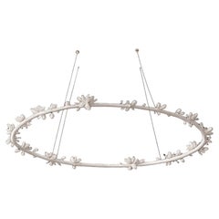Handcrafted Plaster Garden Ring Chandelier by Tracey Garet of Apsara