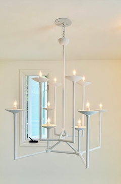 Handcrafted Plaster Triangles Chandelier by Tracey Garet of Apsara