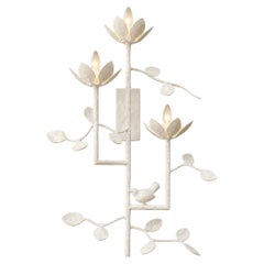 Custom Giacometti Style Garden Plaster Sconce by Tracey Garet