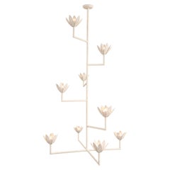 9 Bloom Cross Bar Plaster Chandelier by Tracey Garet of Apsara Interior Design
