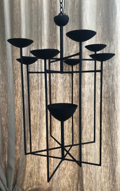 Double Lantern in Black Painted Blaster by Tracey Garet of Apsara Interior Desig