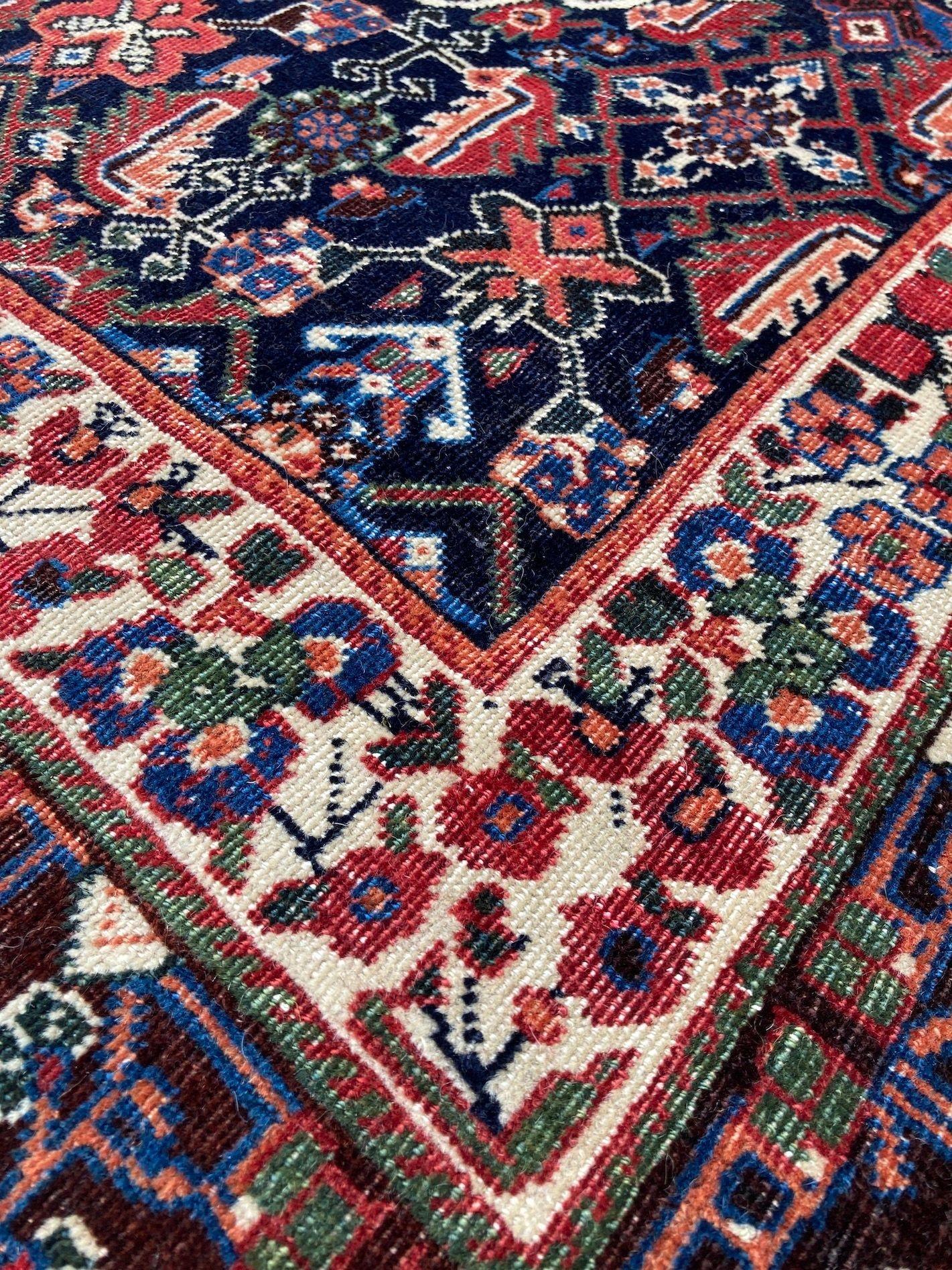 Tappeto antico Qashqai 2,61m x 1,65m in vendita 5