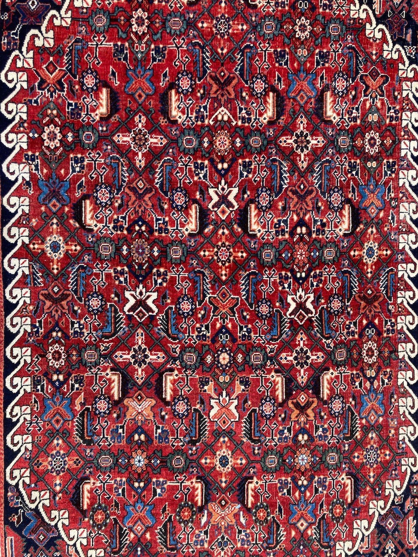 Tappeto antico Qashqai 2,61m x 1,65m in vendita 9