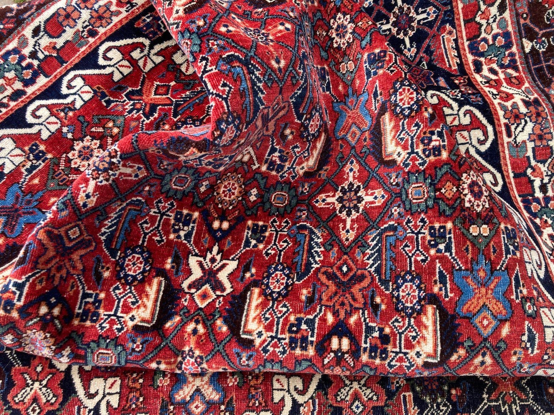 Tappeto antico Qashqai 2,61m x 1,65m in vendita 12