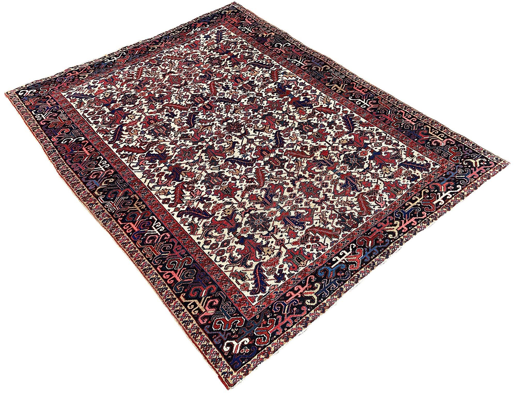 Antiker Heriz-Teppich 3,00 m x 2,36 m im Zustand „Gut“ im Angebot in St. Albans, GB
