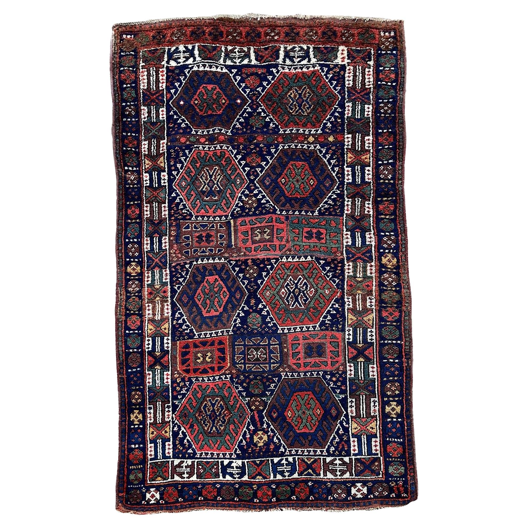 Tapis kurde antique 1,92 m x 1,19 m
