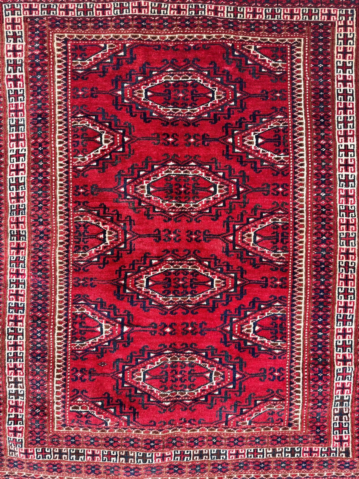 Tappeto vintage Turkmen Yomut 1,22 m x 0,95 m in vendita 7