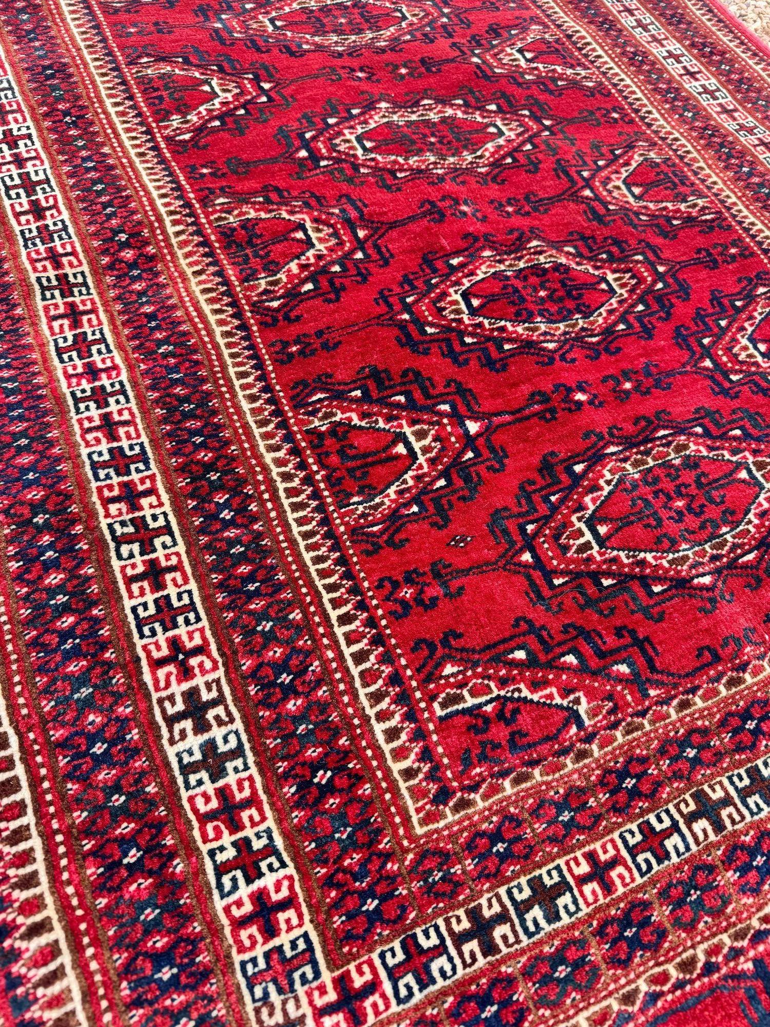 Tappeto vintage Turkmen Yomut 1,22 m x 0,95 m in vendita 8